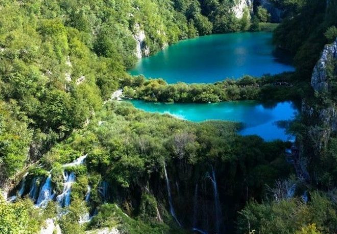 5 Plitvice lakes postcard view2
