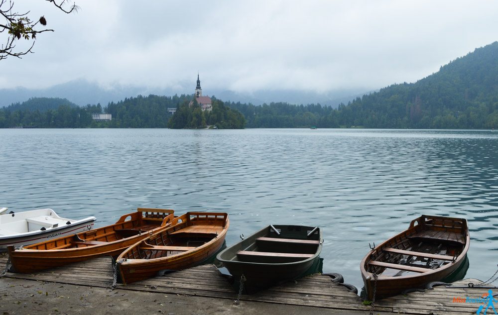 Lake Bled Slovenia boats