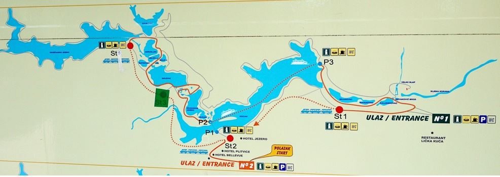 map Plitvice lakes