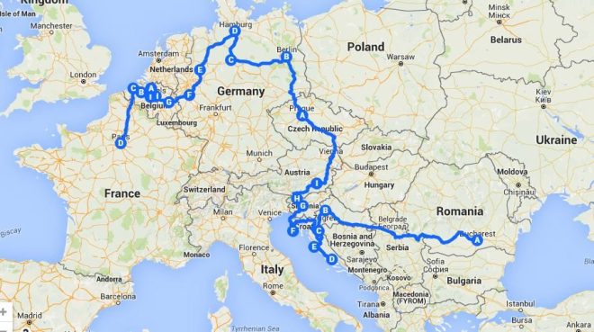 map eurail trip 30 days