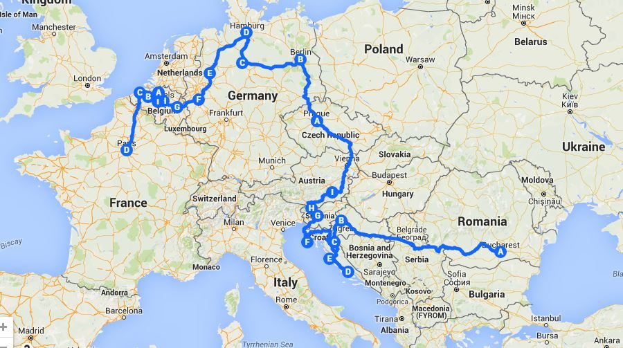 euro rail route map