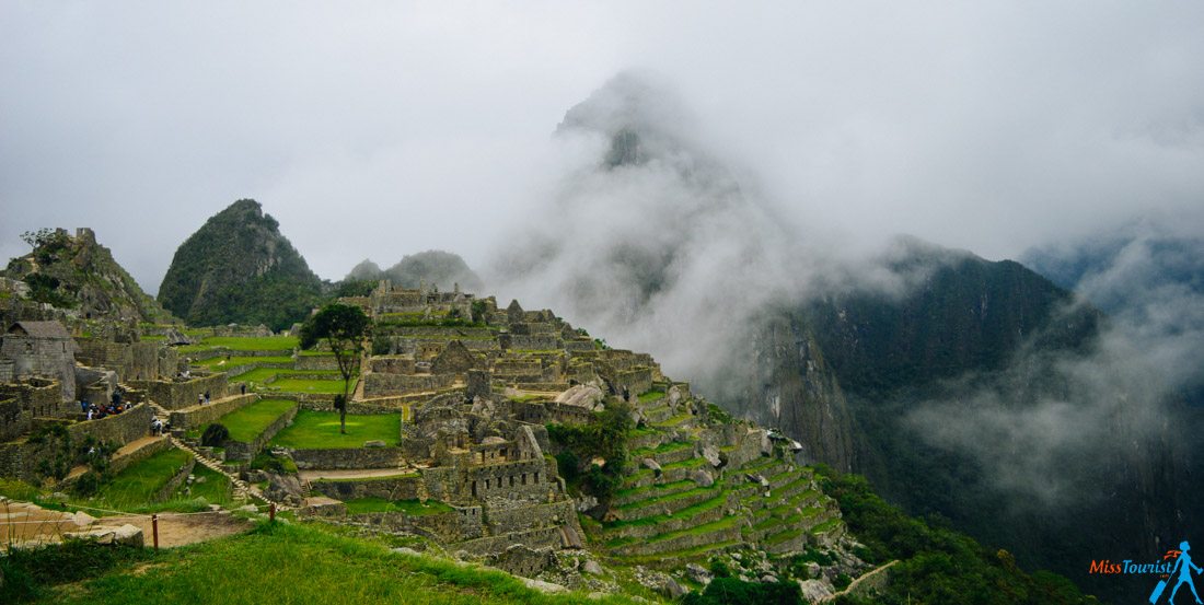 View of temples at Machu Picchu