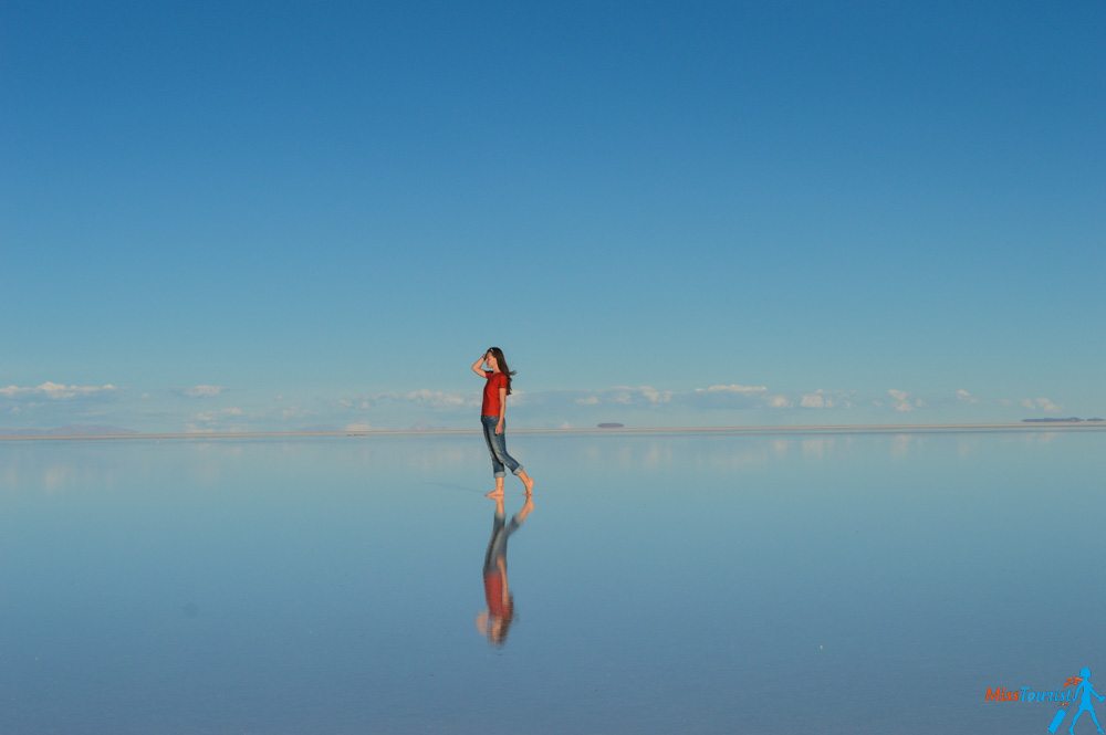 Misstourist Ru   Salt Flat Reflection Girl Bolivia 