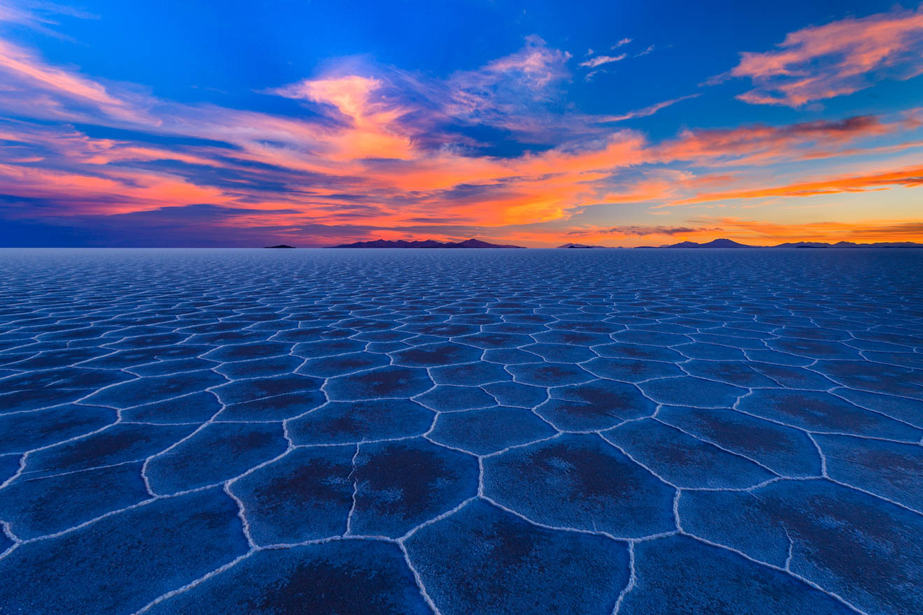 Bolivian Salt Flats At Night