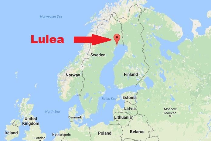 Lulea on the map
