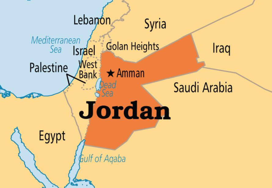 map of jordan