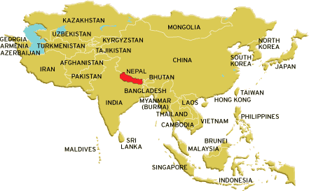 0 Where is Nepal located