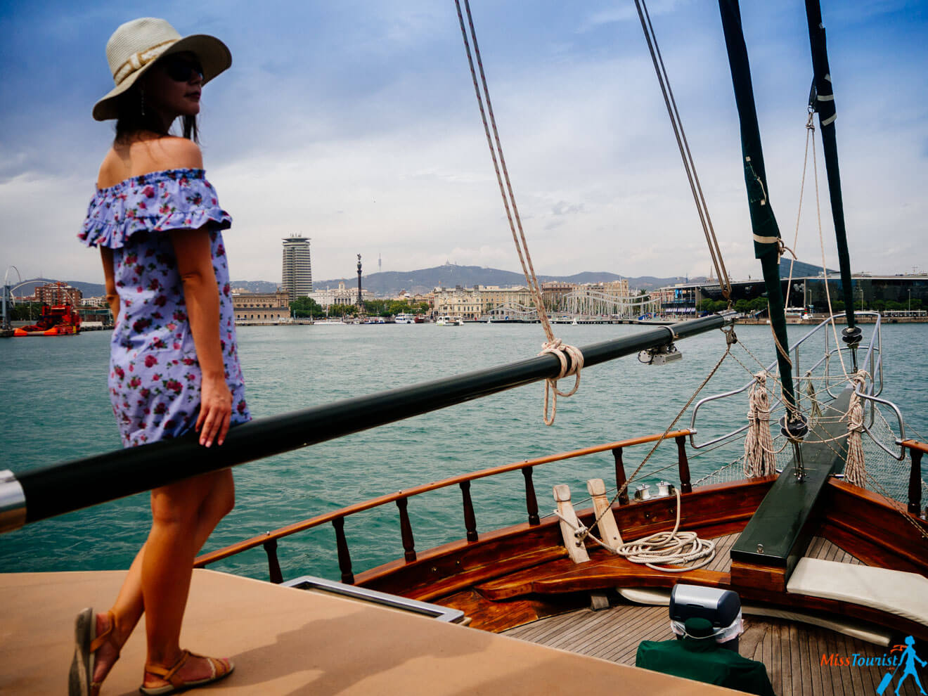 author of the post is standing on the deck of a boat.