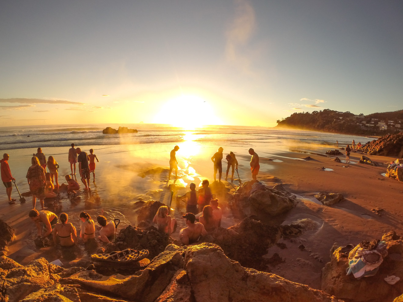15 Things To Do in Coromandel Peninsula Sunrise at Hot Water Beach