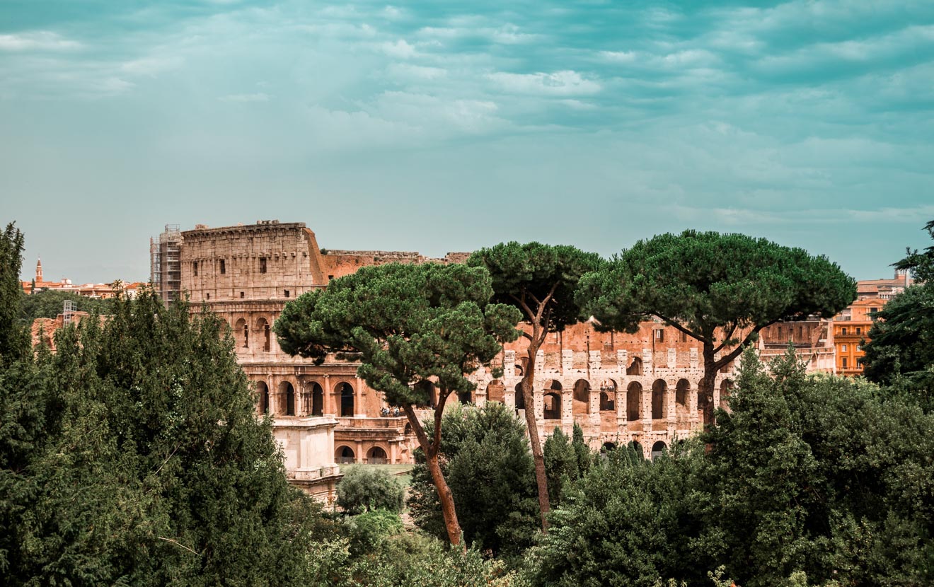 A view of the colossion in rome, italy.