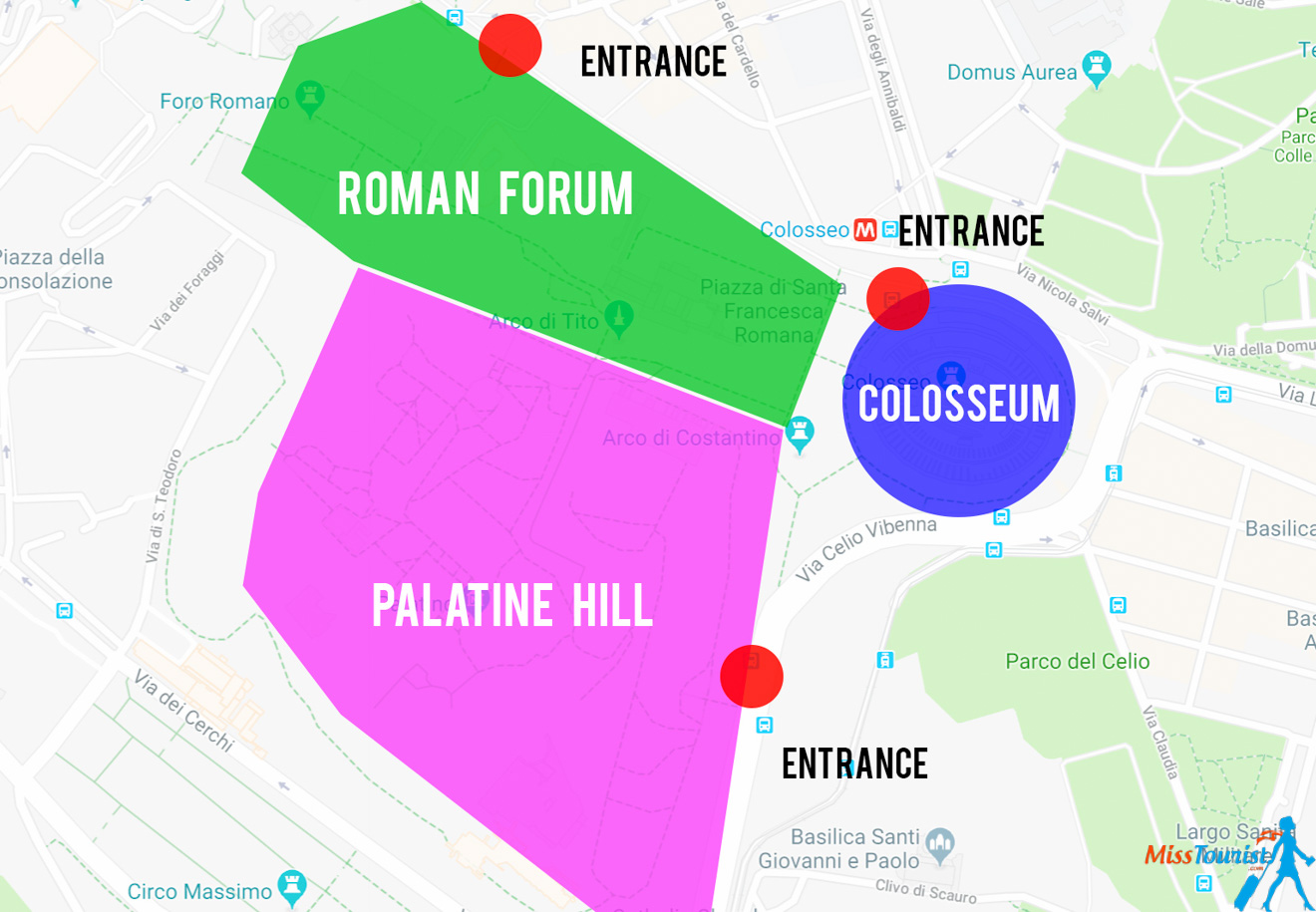 6 most crowded places in Rome and how to avoid the line map