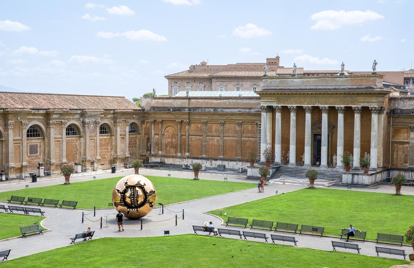 6 most crowded places in Rome and how to avoid the line Vatican Museum Garden Sphere