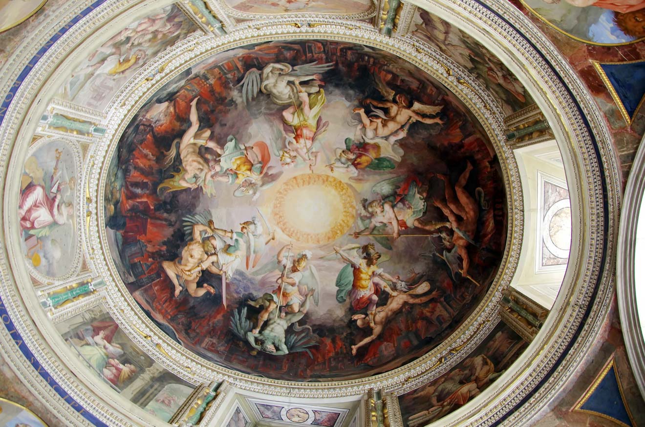 6 most crowded places in Rome and how to avoid the line Vatican Museum ceiling