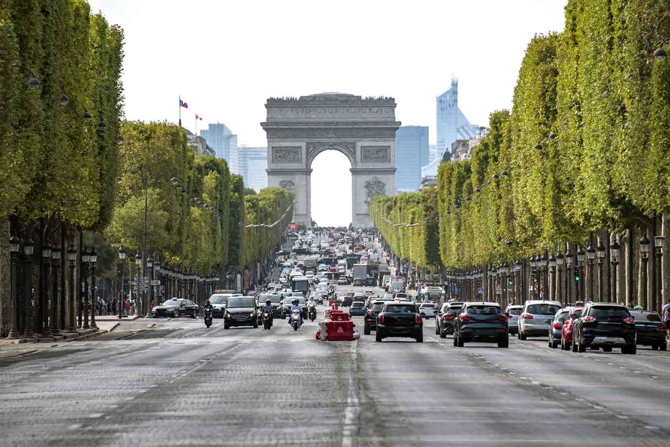 The arc de triomphe in paris.