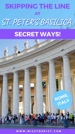 Skipping the line at St Peter's Basilica - Secret Ways Rome Italy