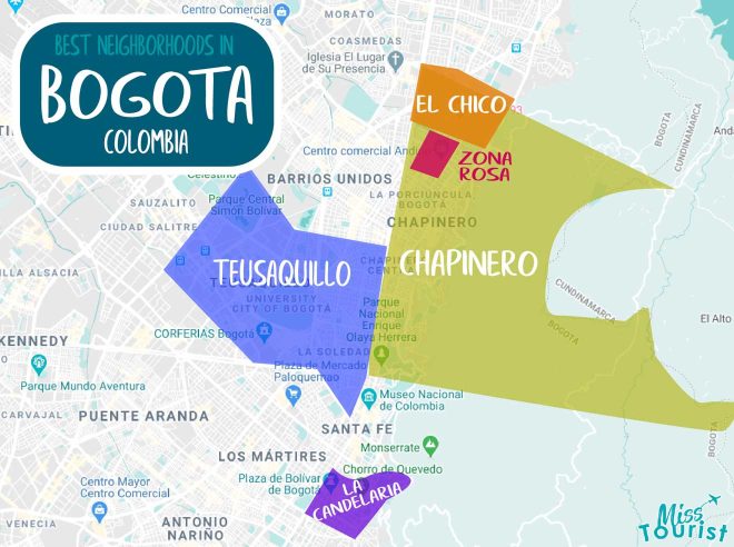 Zona Rosa Bogota Map Where To Stay In Bogota - 5 Top Areas For All Budgets!