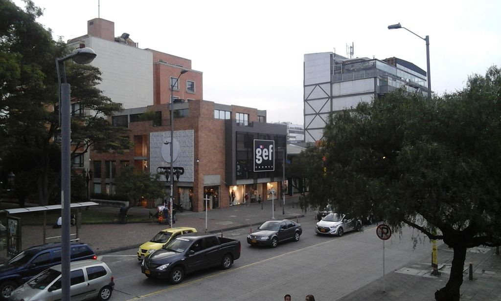 bogota street with cars