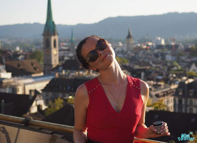 zurich city woman view