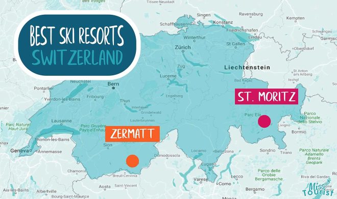 Swiss Ski Resorts Map Where To Stay In St. Moritz And Zermatt - Best Switzerland Ski Resorts