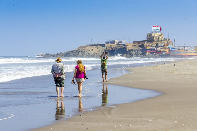 people on the beach