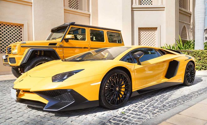 yellow luxury supercar lamborghini