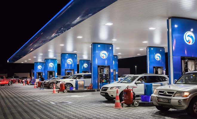 dubai car petrol station