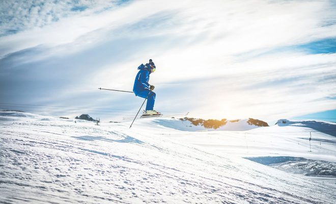 skiier in switzerland