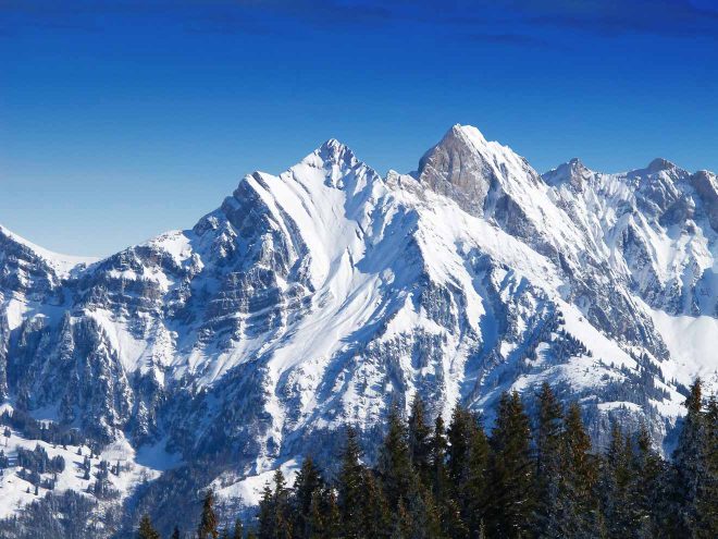 swiss alps skiing