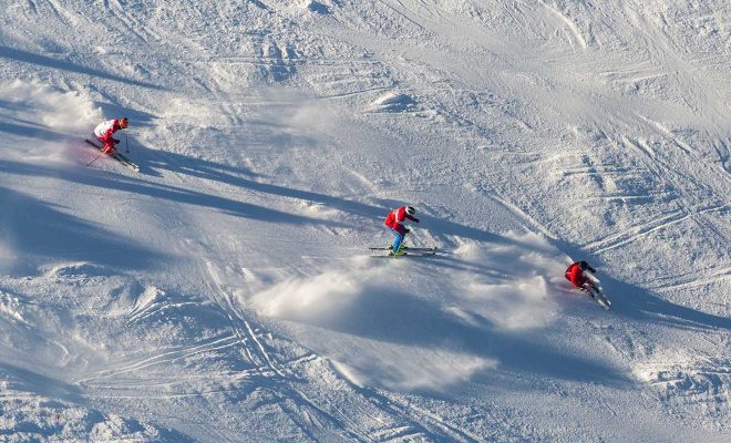 ski aerial view