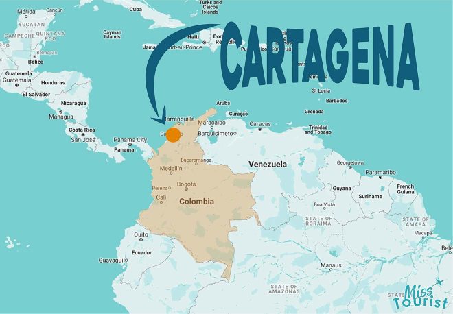 Best Hotels In Cartagena Colombia Your Accommodation Guide With   CartagenaMap 660x458 