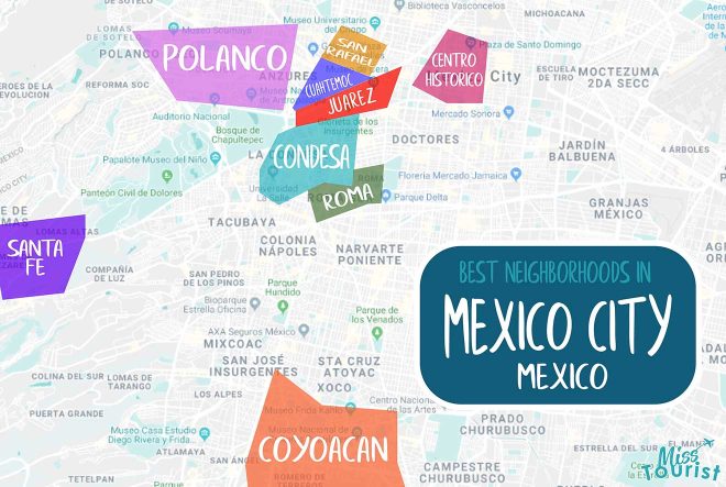mexico city map, Where to stay in Mexico City