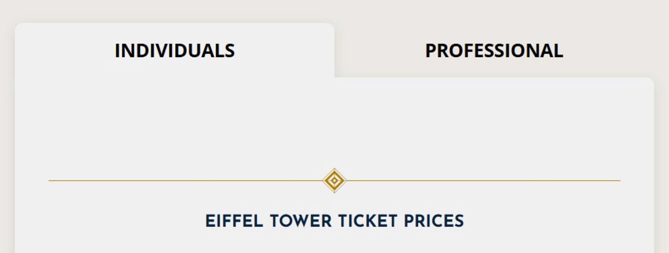 1 Eiffel tower tickets individuals