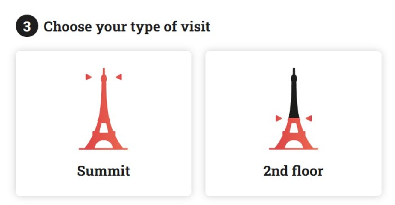 5 Eiffel tower tickets to top or 2nd floor