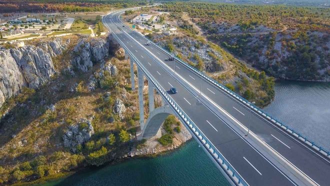 aerial panorama view croatia