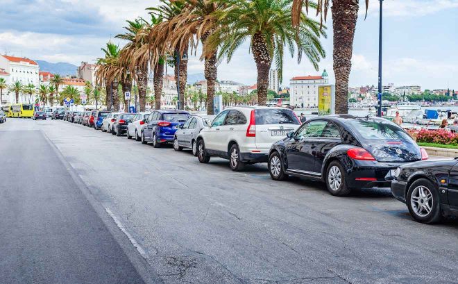 croatia cars in city parking