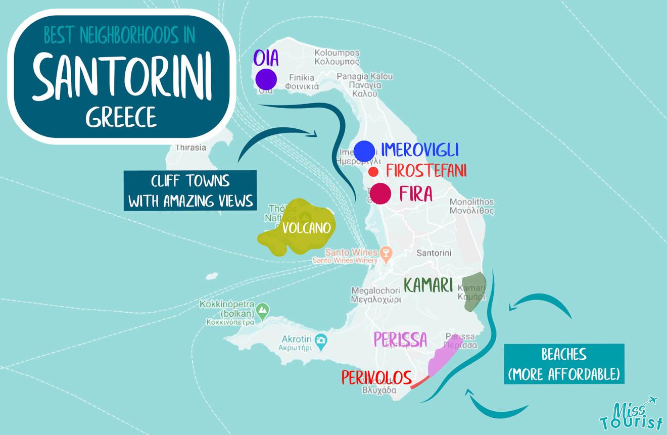 5 Areas Where to Stay in Santorini → with Prices!