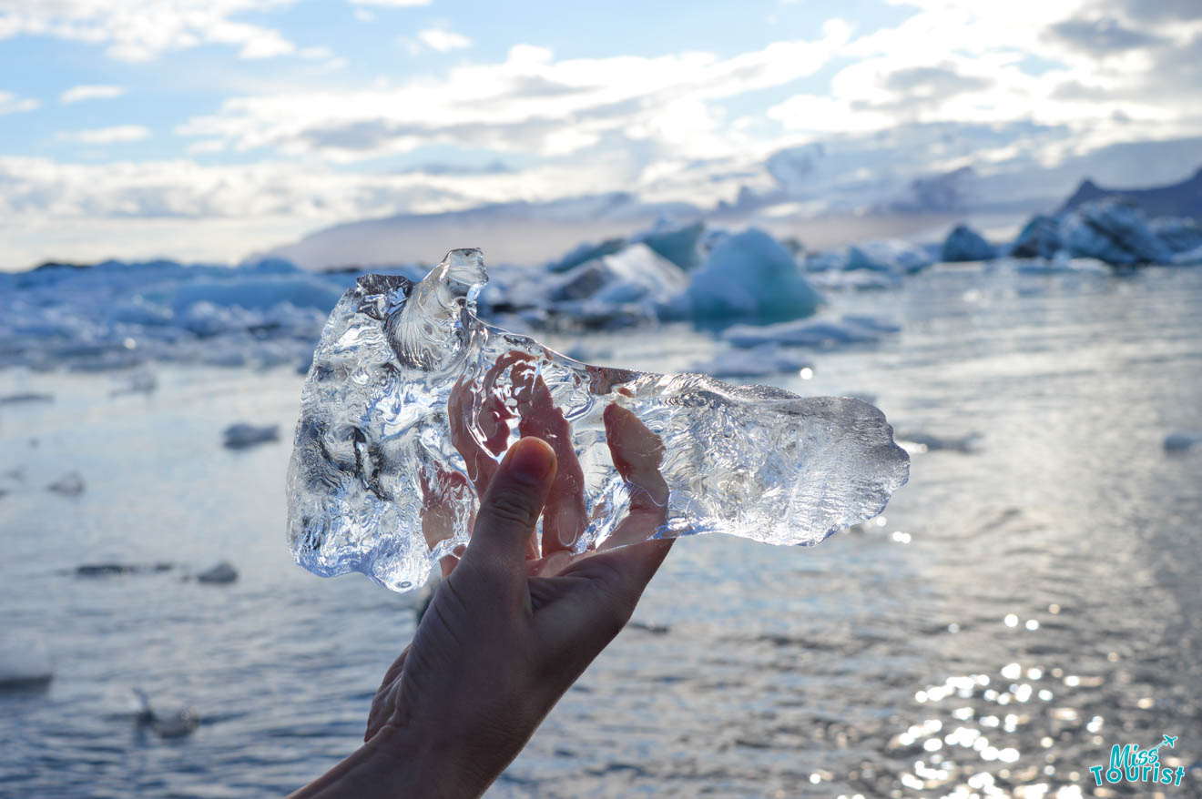 ice in hand iceland