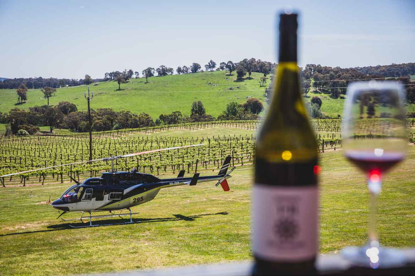 Courabyra Wines, Tumbarumba Hunter Valley helicopter tour