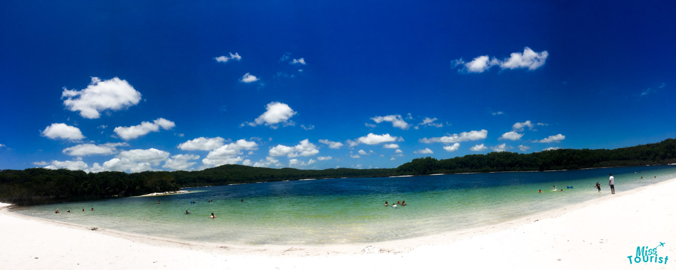 freshwater lake fraser island in hervey bay