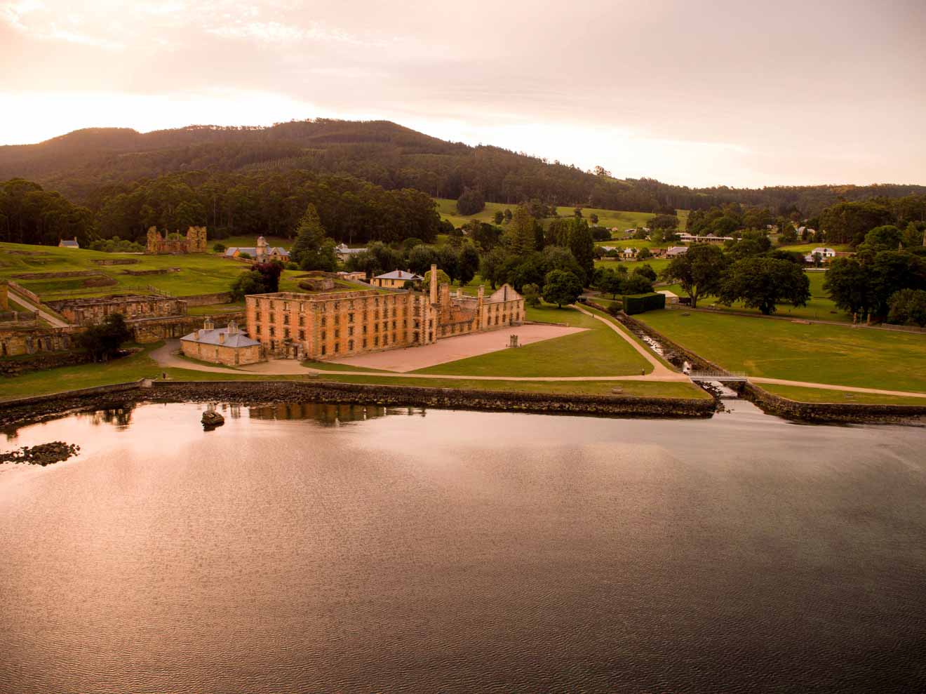 Port Arthur Historic Site - aerial - township