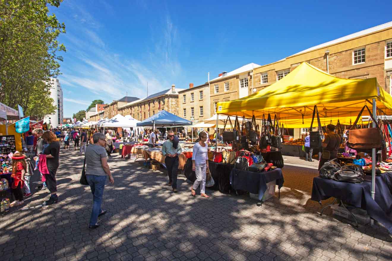 Salamanca Market Hobart tasmania Experience