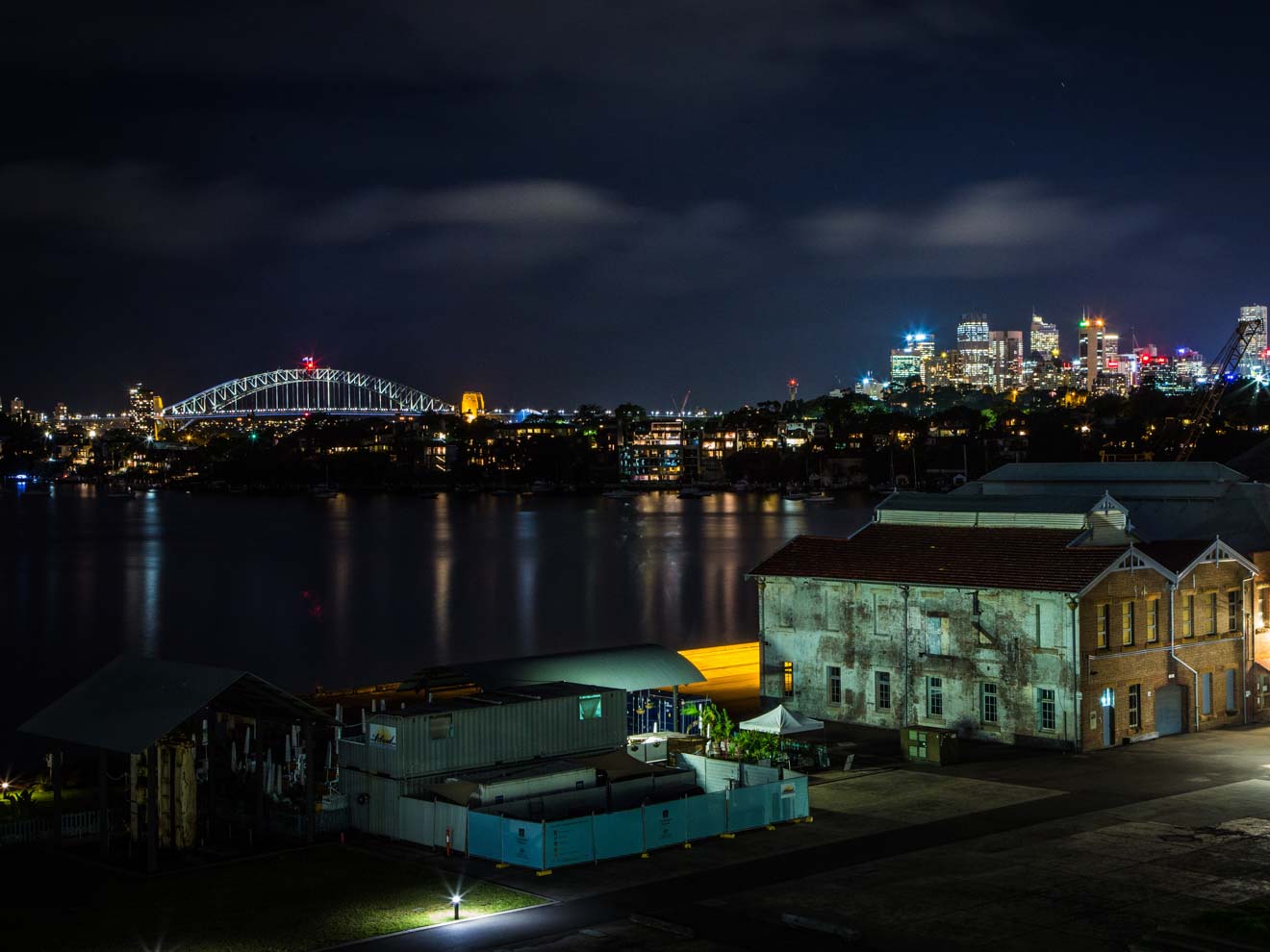 Sydney skyline view from Cockatoo Island