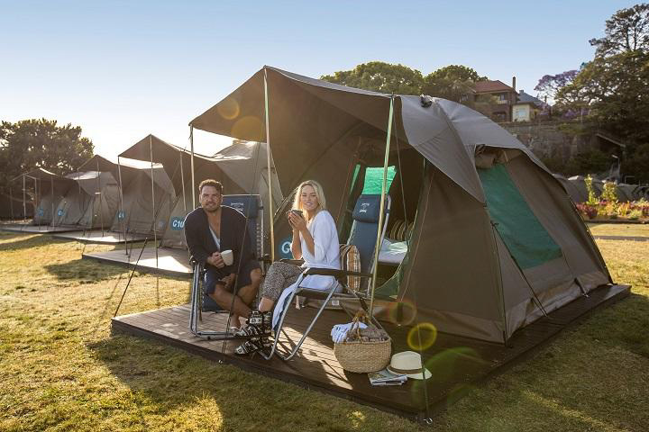 Tent Cockatoo Island open camping