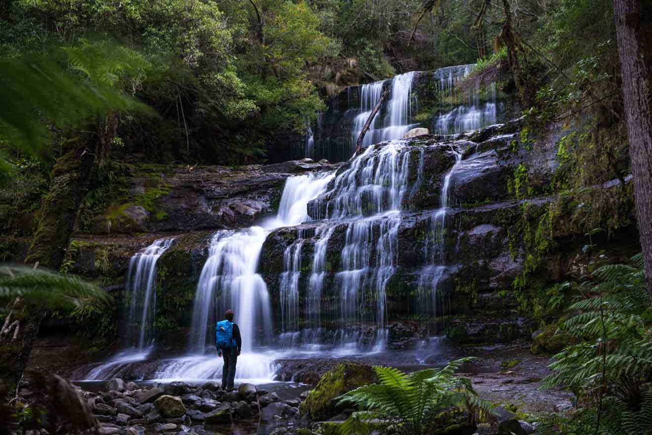 Relaxing Waterfall Mount Field National Park tasmania