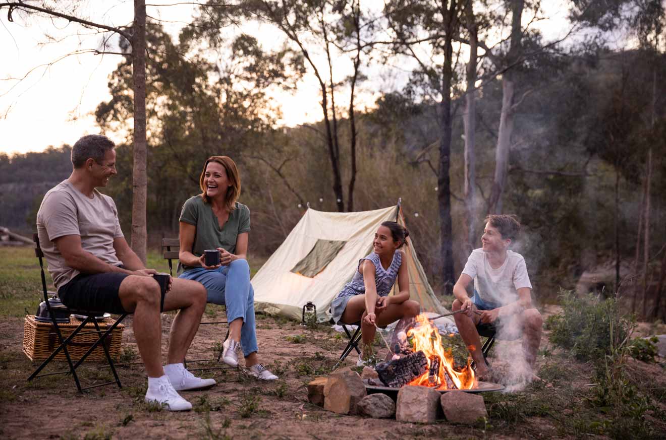 campfire on the Hawkesbury River Things to do in Glenworth Valley