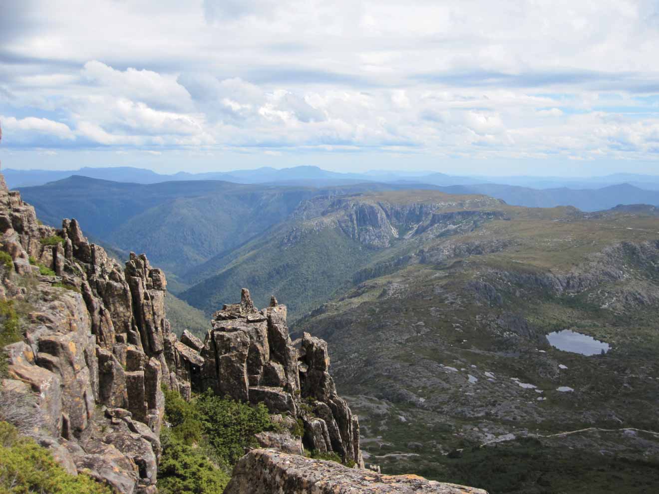 mountain Overland track hiking