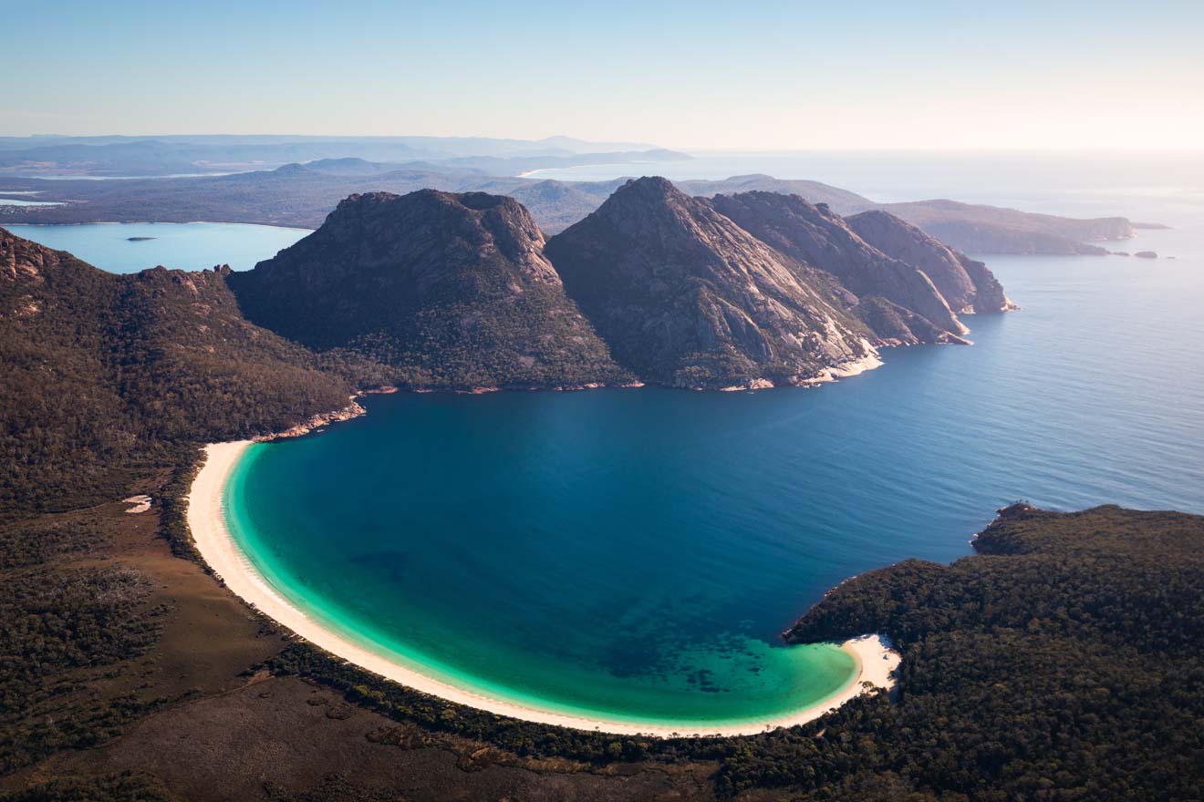 Top white sandy beach tasmania