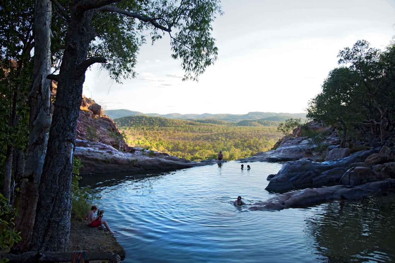 Relaxing at Gunlom Falls Things to do in Kakadu and litchfield