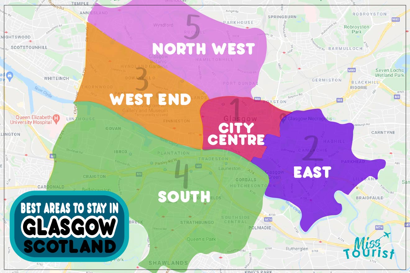 Map Of Glasgow Areas 5 Best Areas Where To Stay In Glasgow - Guide With Prices