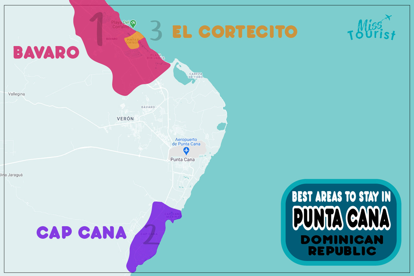 Punta cana MAP of best neighborhood to stay 1